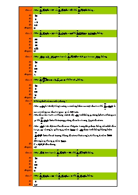 Bài tập Tích phân Lớp 12 - Phần 1
